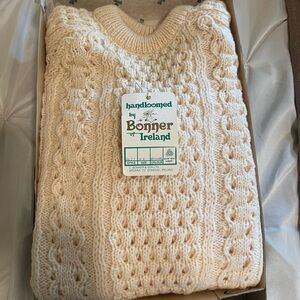 Bonner of Ireland Cream Cable Knit Cardigan